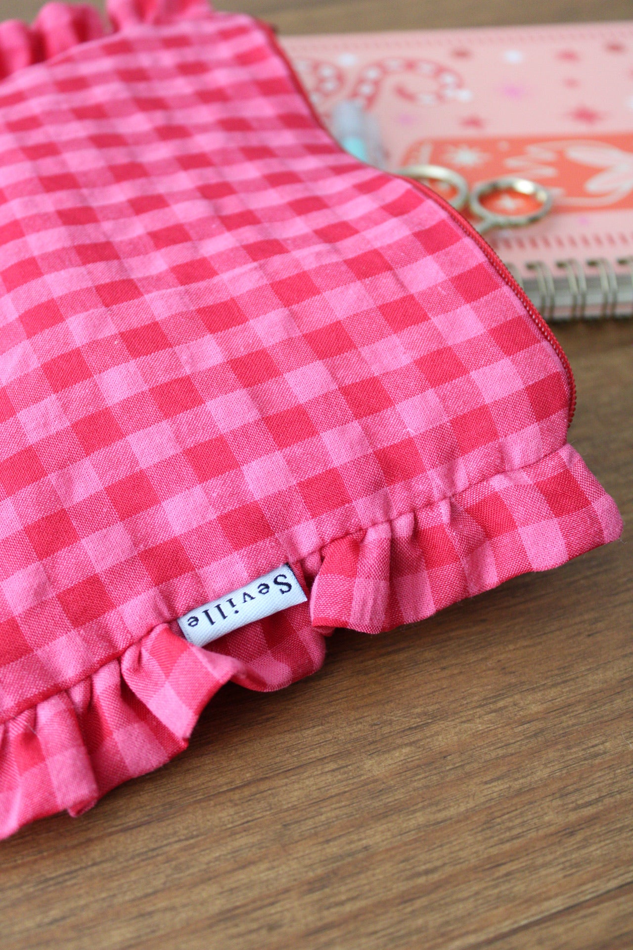 Estuche Keep - Vichy Rojo Rosado