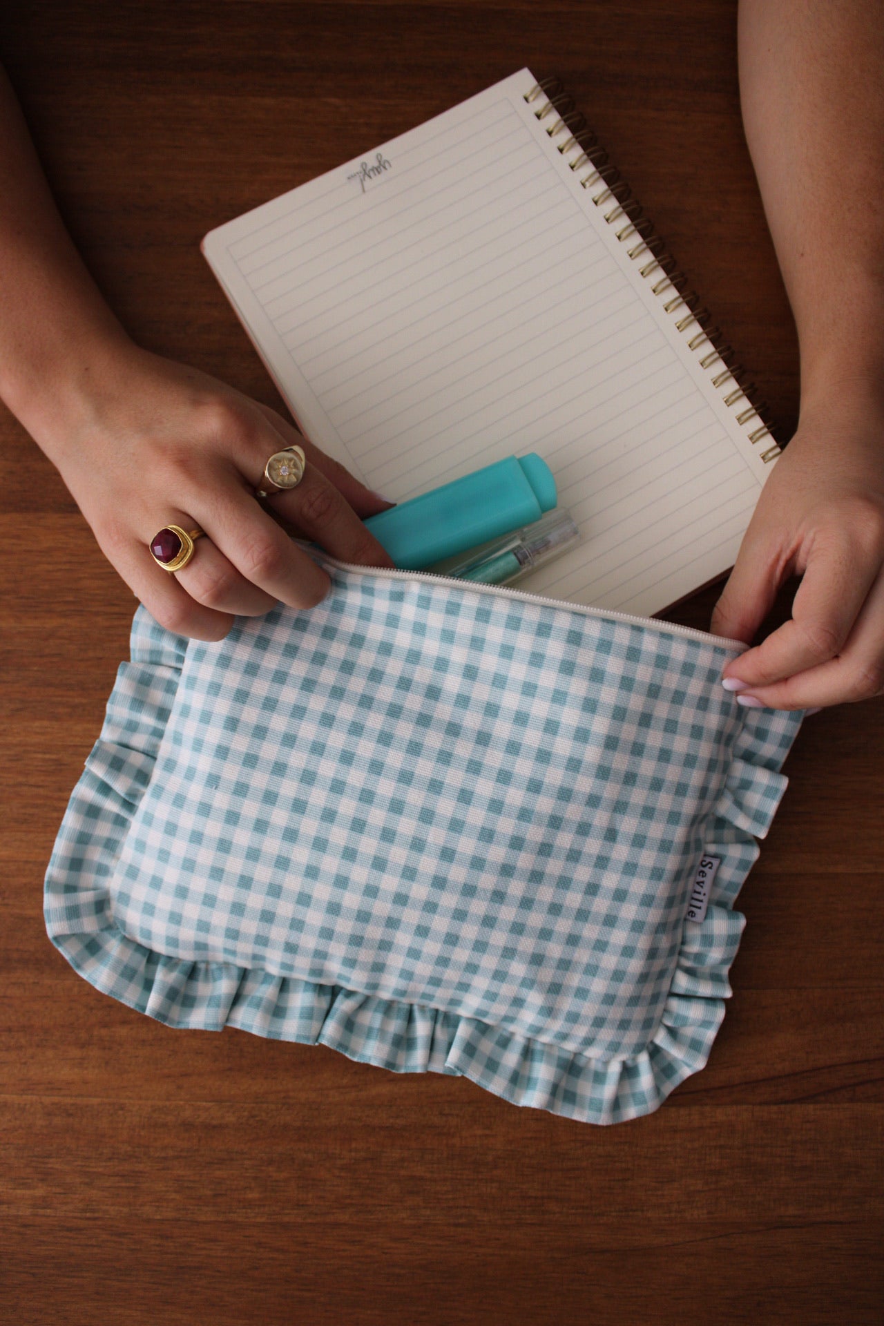 Estuche Keep - Vichy Celeste