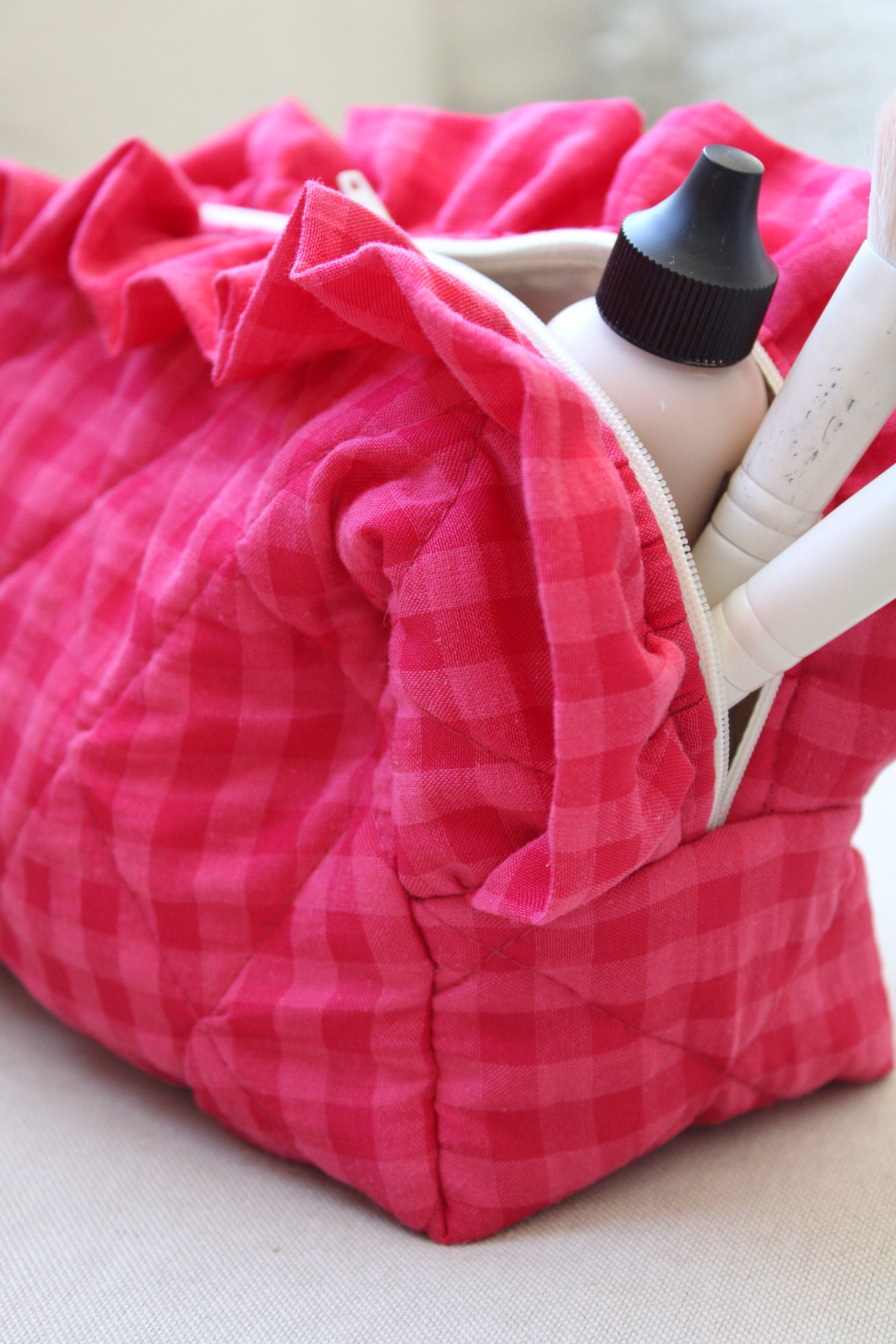 Cosmetiquero Soft - Vichy Rojo Rosado