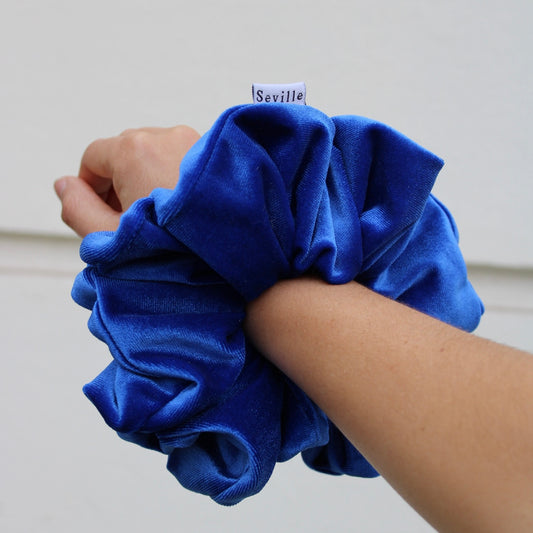 Maxi Scrunchie Terciopelo Azul
