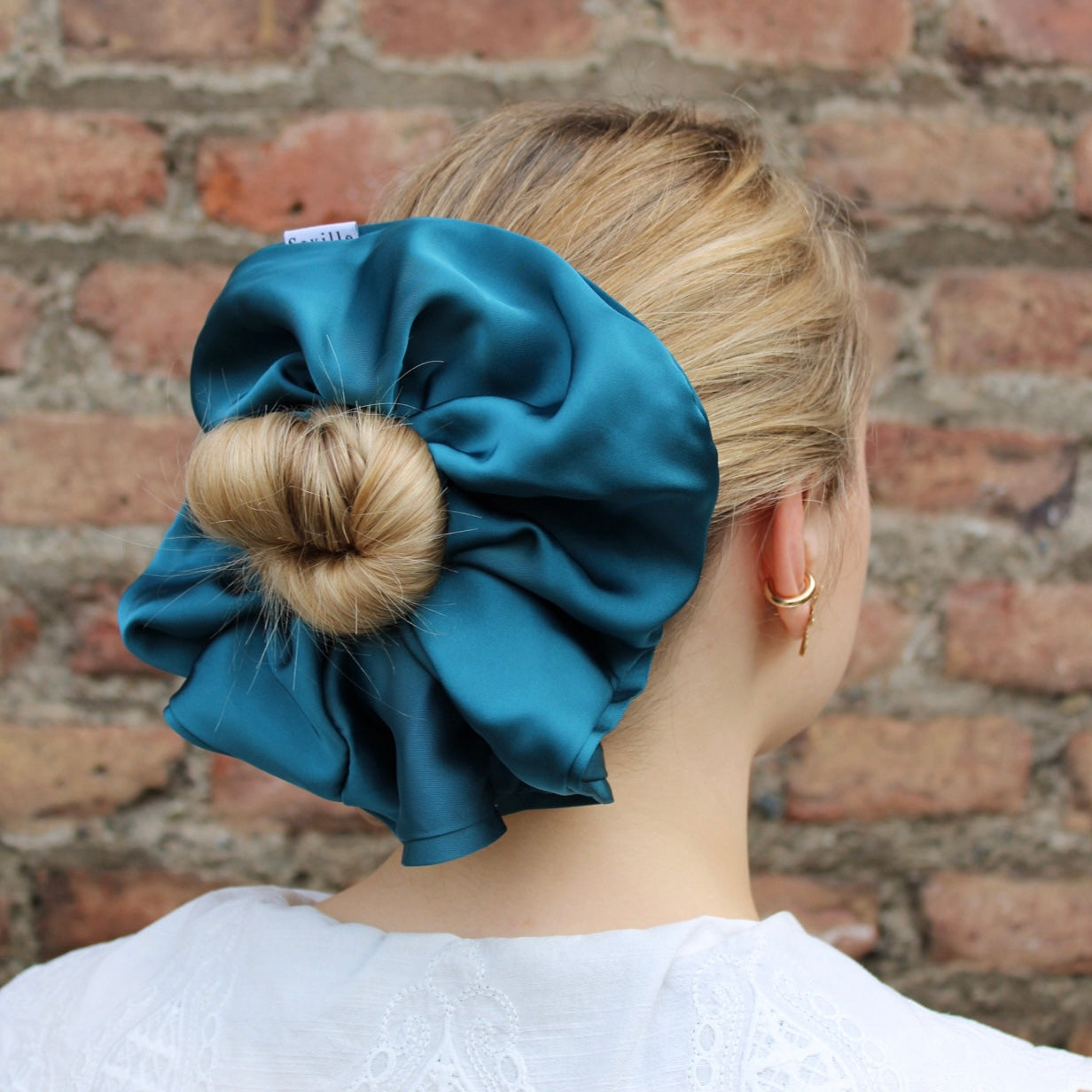 Scrunchie Colomba XL Turquesa