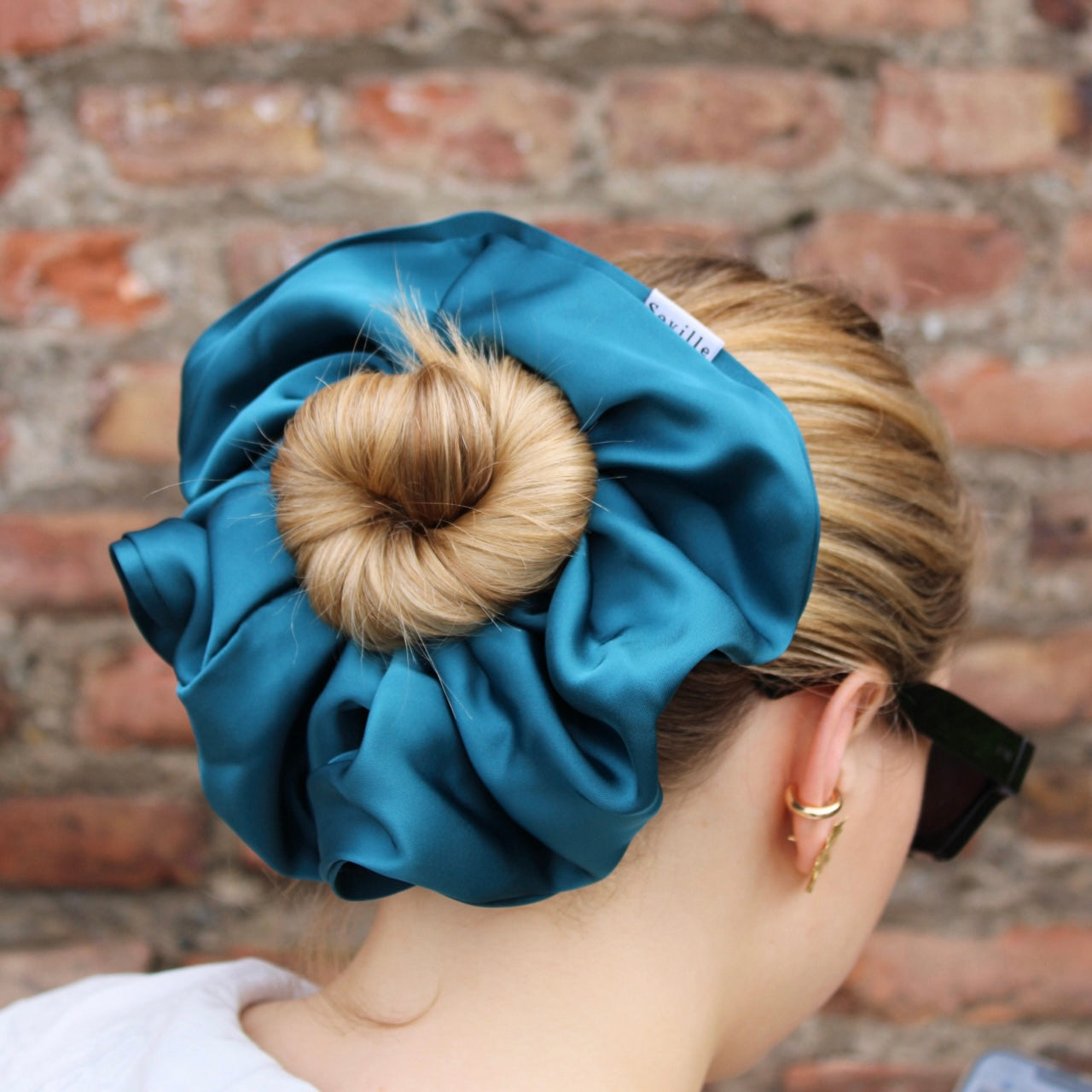 Scrunchie Colomba XL Turquesa