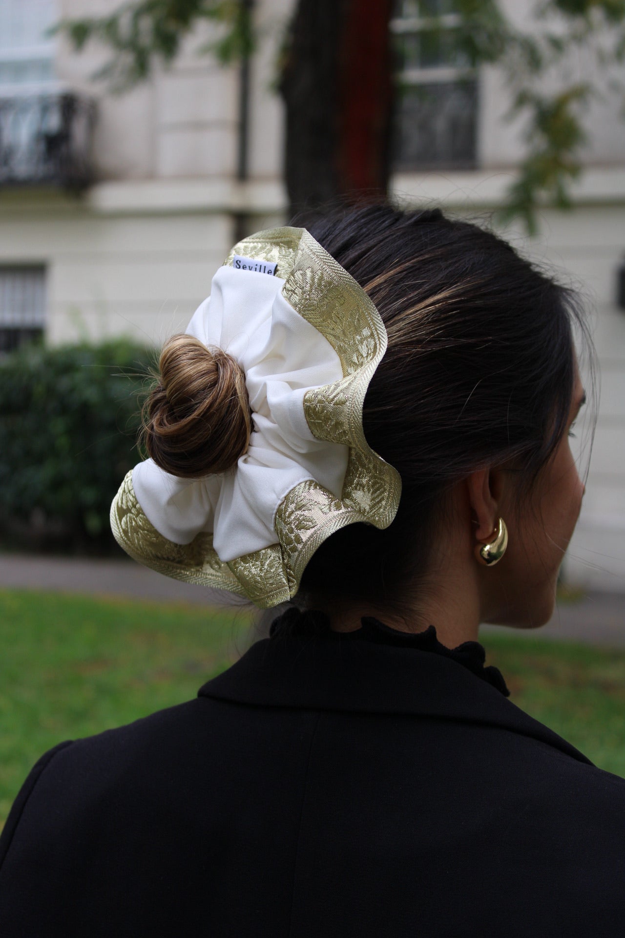 Scrunchie Vuelos Dorado