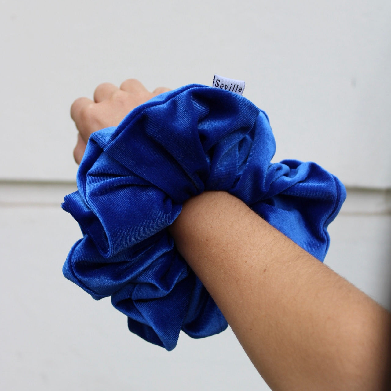 Maxi Scrunchie Terciopelo Azul