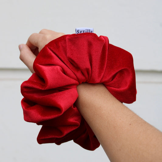 Maxi Scrunchie Terciopelo Rojo