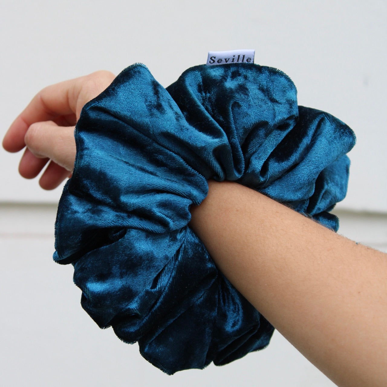 Maxi Scrunchie Terciopelo Turquesa