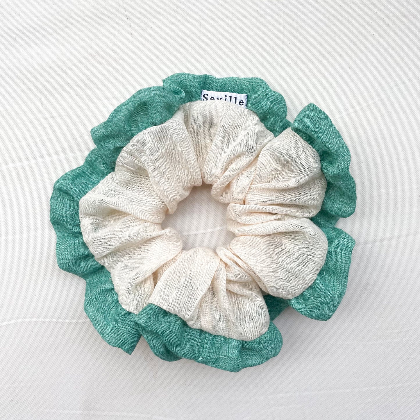 Scrunchie Lino Vuelos Jade