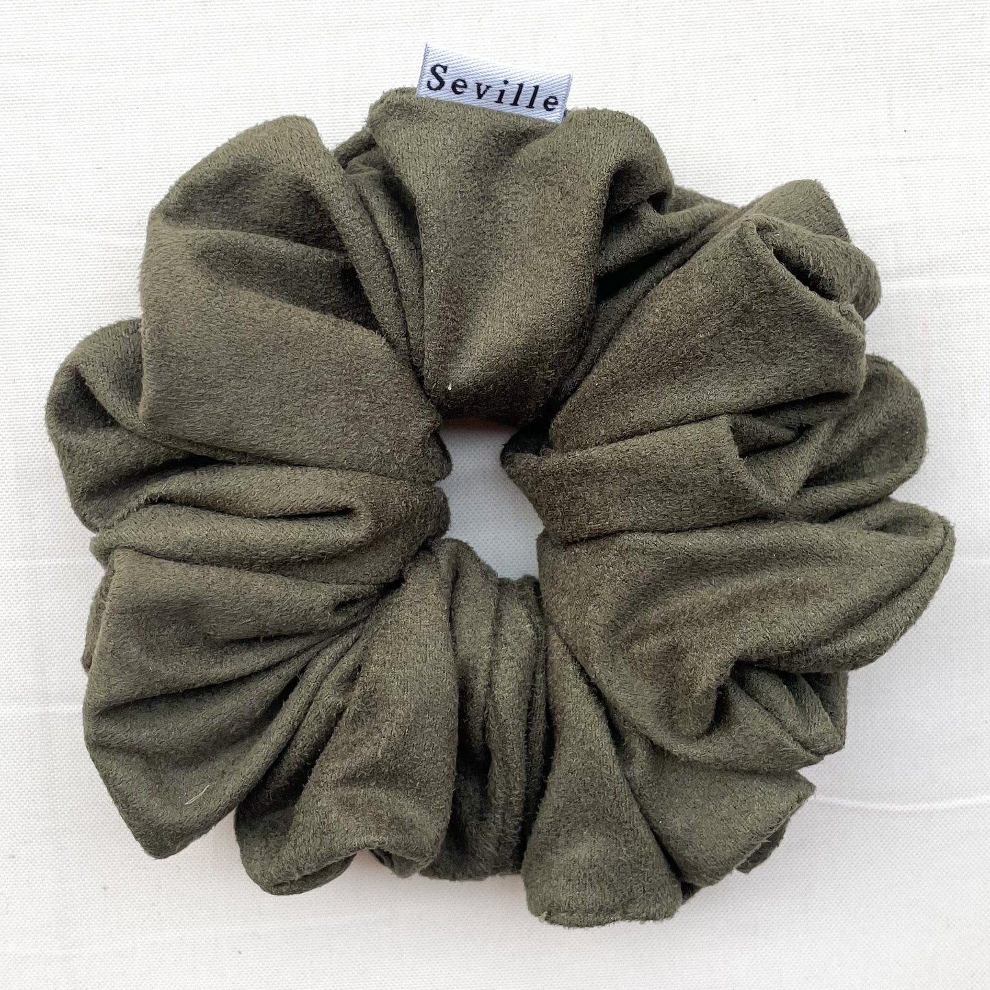 Maxi Scrunchie Gamuza Verde